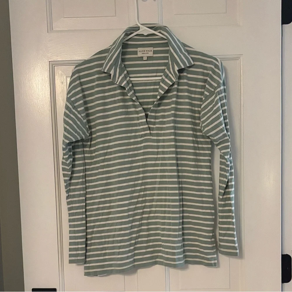 Alice Walk Women's Striped Polo - Small - Picture 1 of 5
